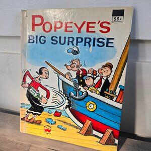 3/$25❤️ Vintage 1950s Popeye’s Big Surprise Hardcover Children’s Book